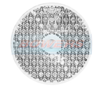 White/Clear Round Stick/Screw On Reflector 60mm